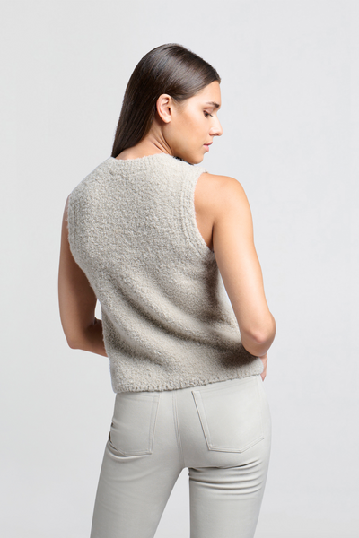 Sleeveless Knitted Top in Anthracite