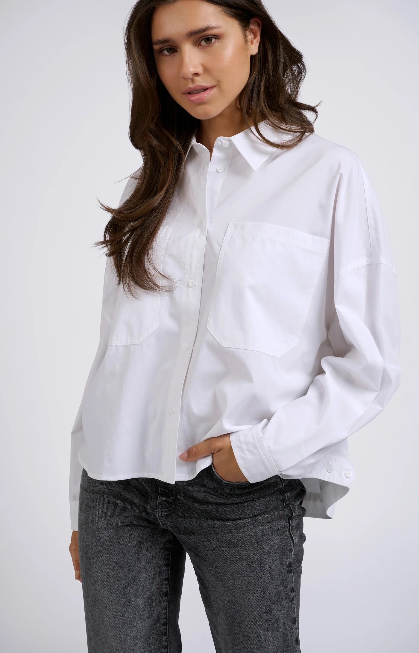 Oversized Blouse in Pure White