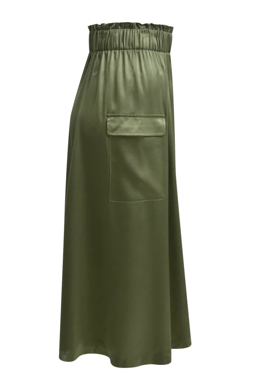 Wide Cargo Skirt in Olive